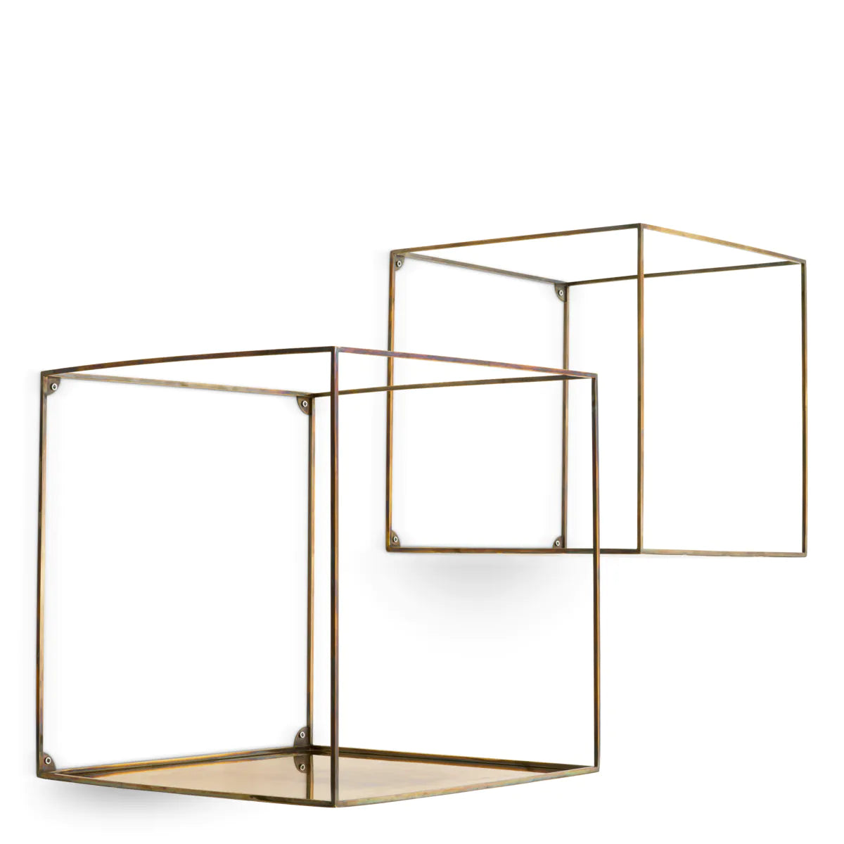 Set de 2 suporturi de perete Deco pătrate