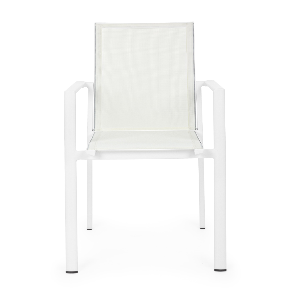 Set 2 scaune exterior textil alb Konnor