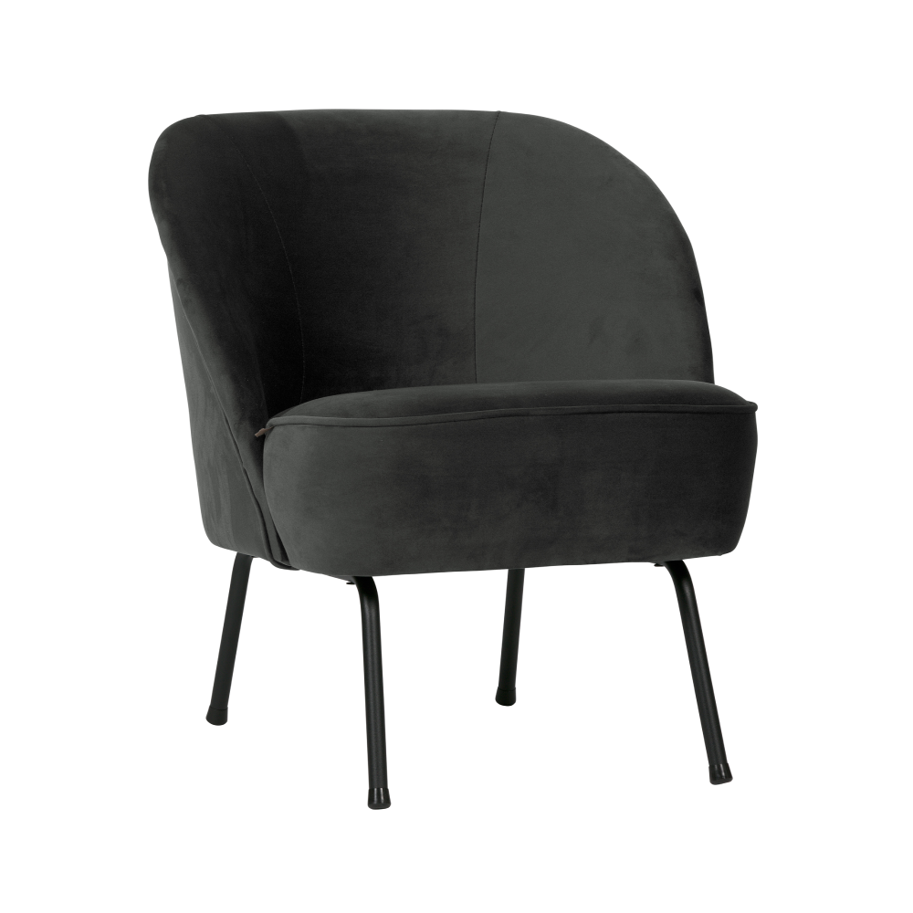 Fotoliu catifea neagra Vogue