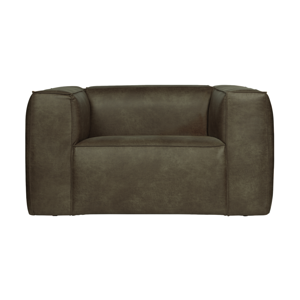 Fotoliu piele verde inchis Bean