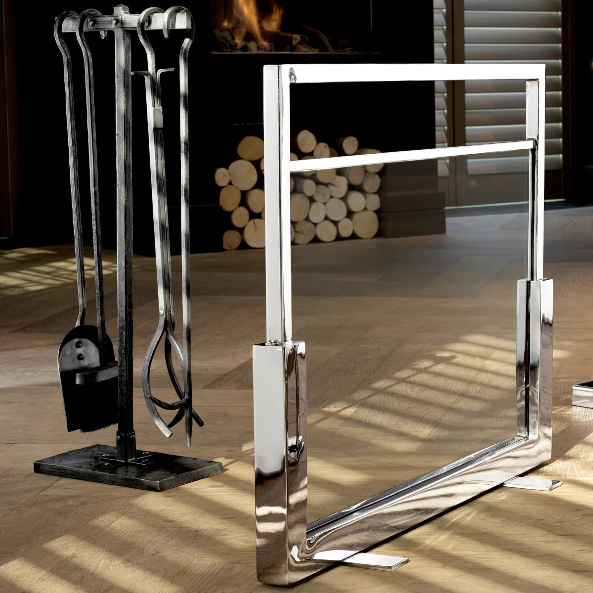 Set de unelte pentru șemineu (4 piese)