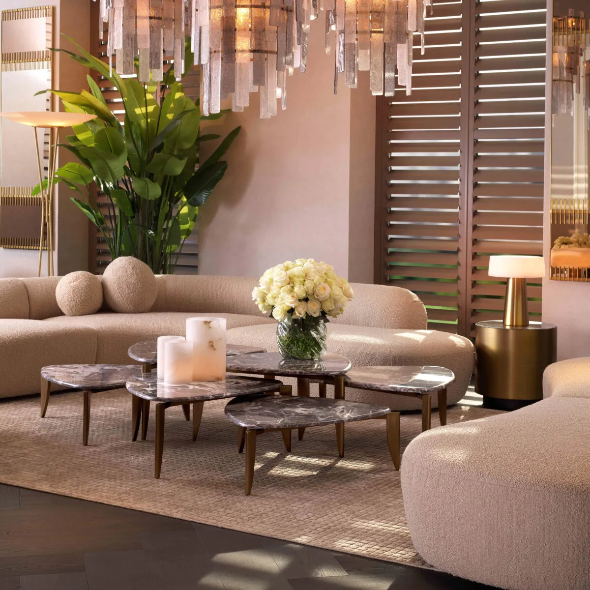 Set de 3 măsuțe de cafea Regioni