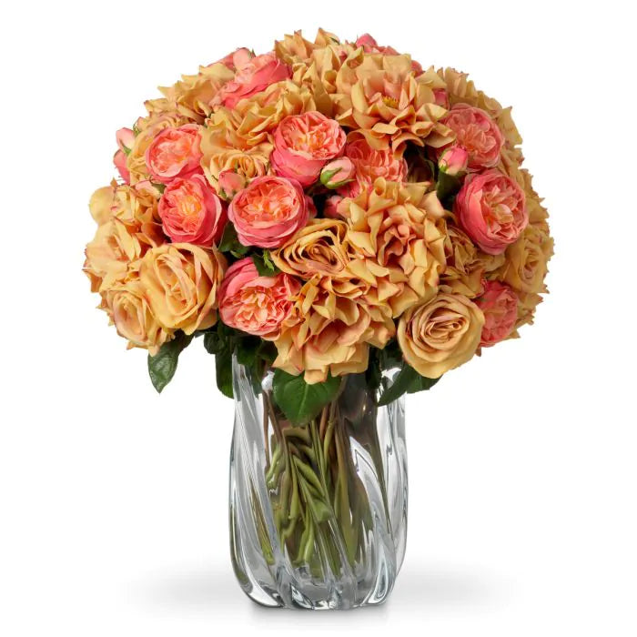 Buchet de trandafiri real touch orange l 72 buc