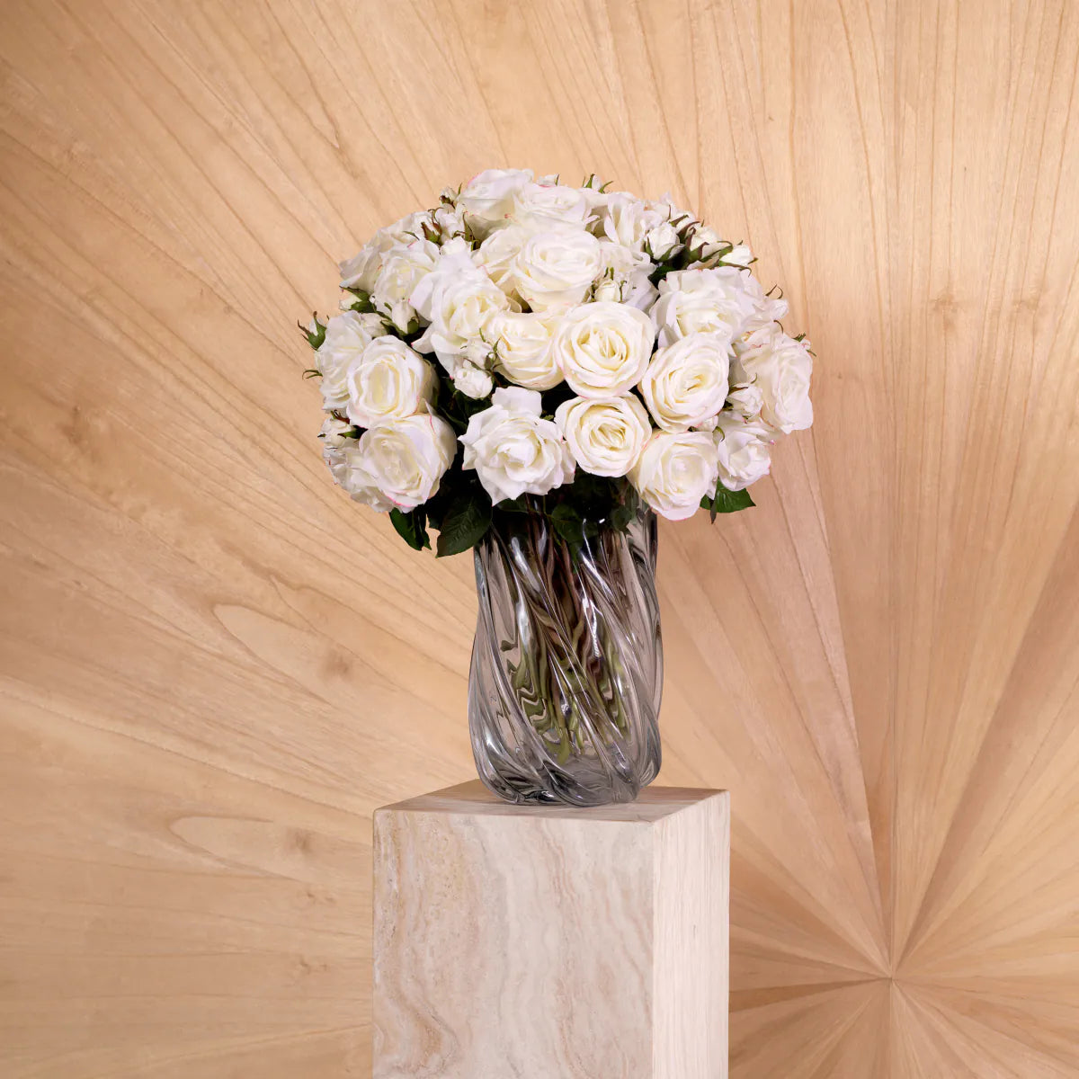 Buchet de trandafiri cu atingere naturală 72 buc/2 varietăți