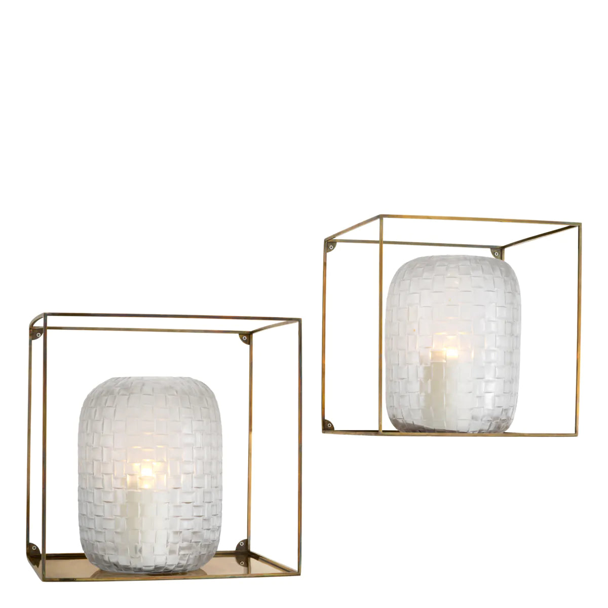 Set de 2 suporturi de perete Deco pătrate