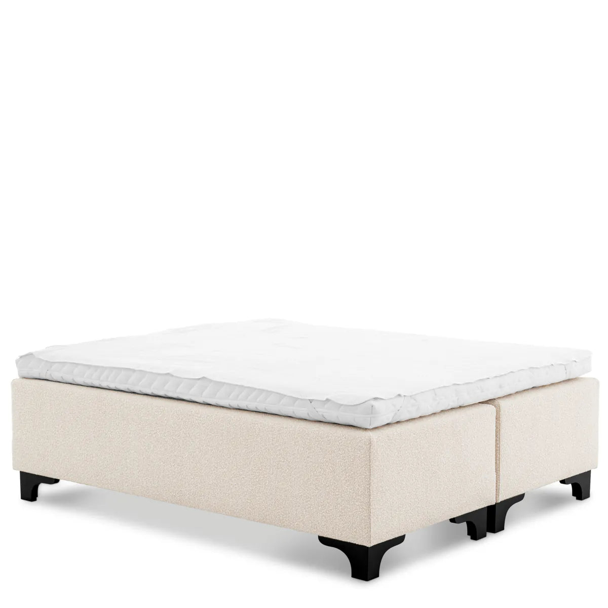 Pat boxspring Mavone 160 × 200 cm | Bouclé crem