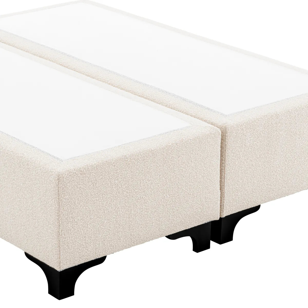 Pat boxspring Mavone 160 × 200 cm | Bouclé crem