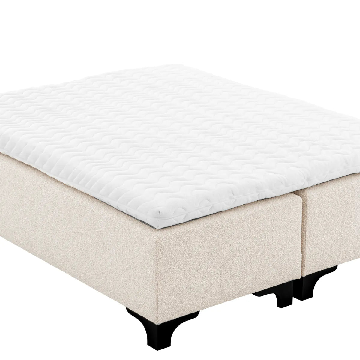 Pat boxspring Mavone 160 × 200 cm | Bouclé crem