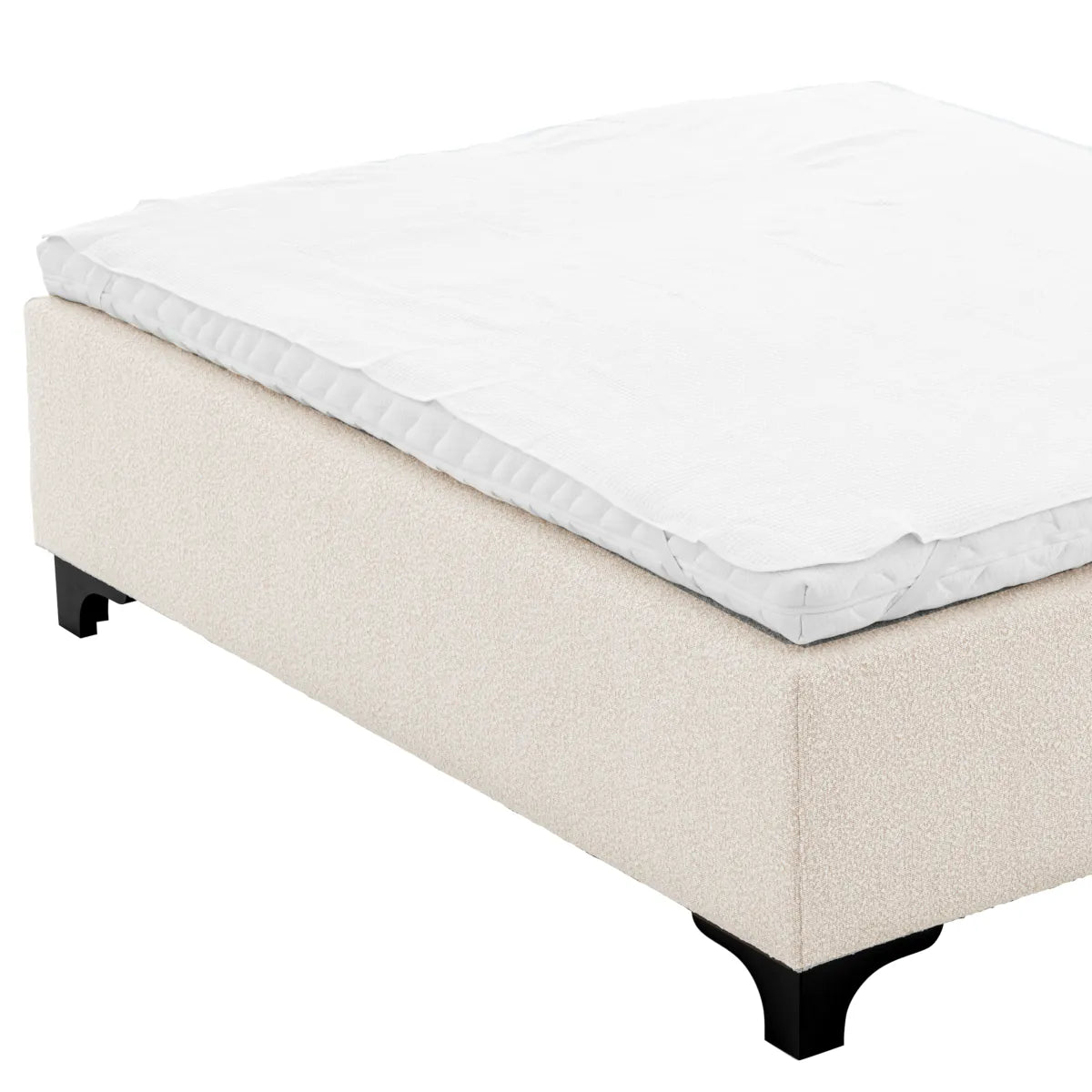 Pat boxspring Mavone 160 × 200 cm | Bouclé crem