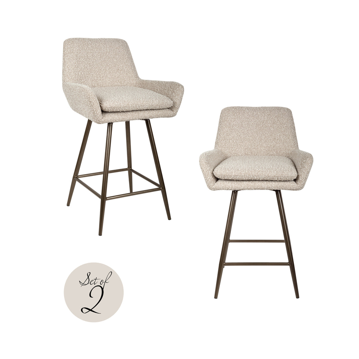 Set de 2 scaune de bar Linsey