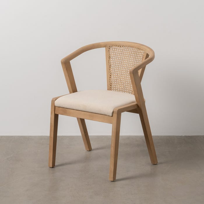 Set de 2 scaune din lemn natural Weave wood