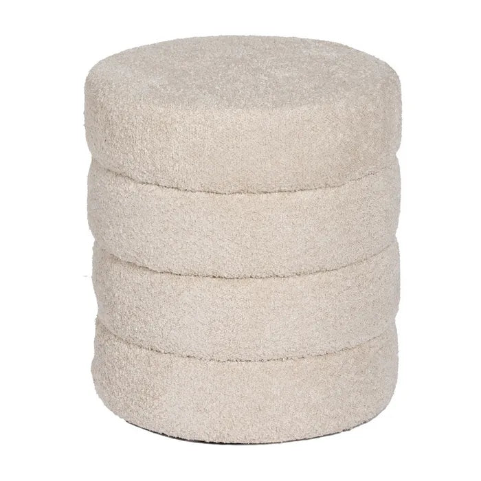 Puf beige boucle