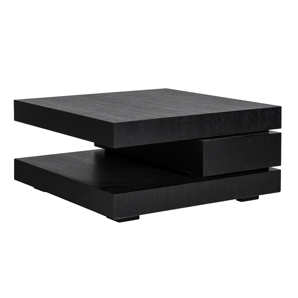 Masa de cafea Oakura neagra 90x90 cm
