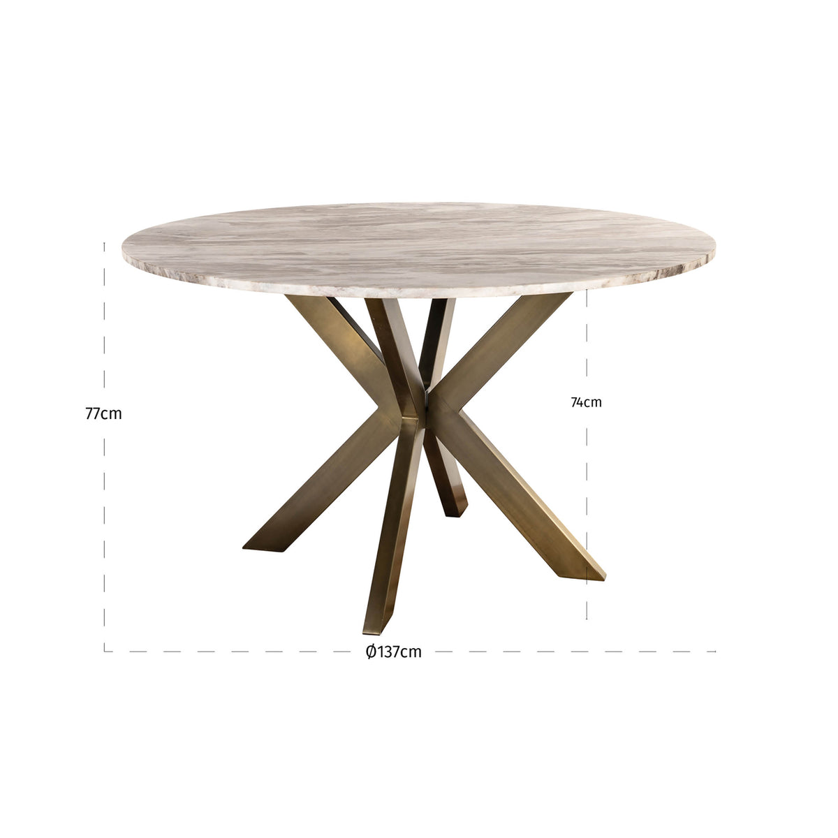 Masa de dining Bottega Blush 140Ø