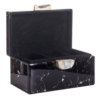 Cutie de bijuterii Maeve din marmură neagră