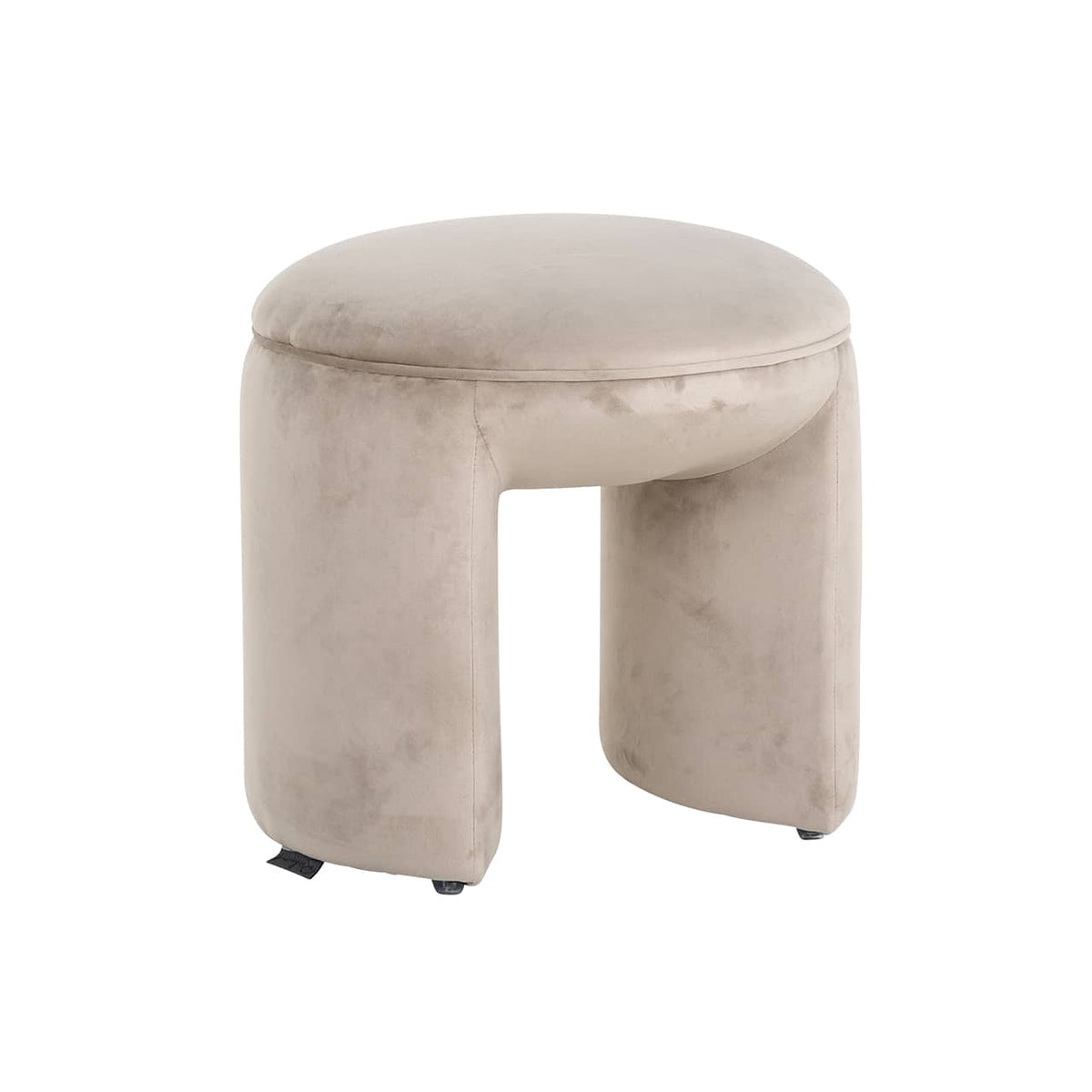 Pouf Fargo catifea kaki (Quartz Khaki 903)