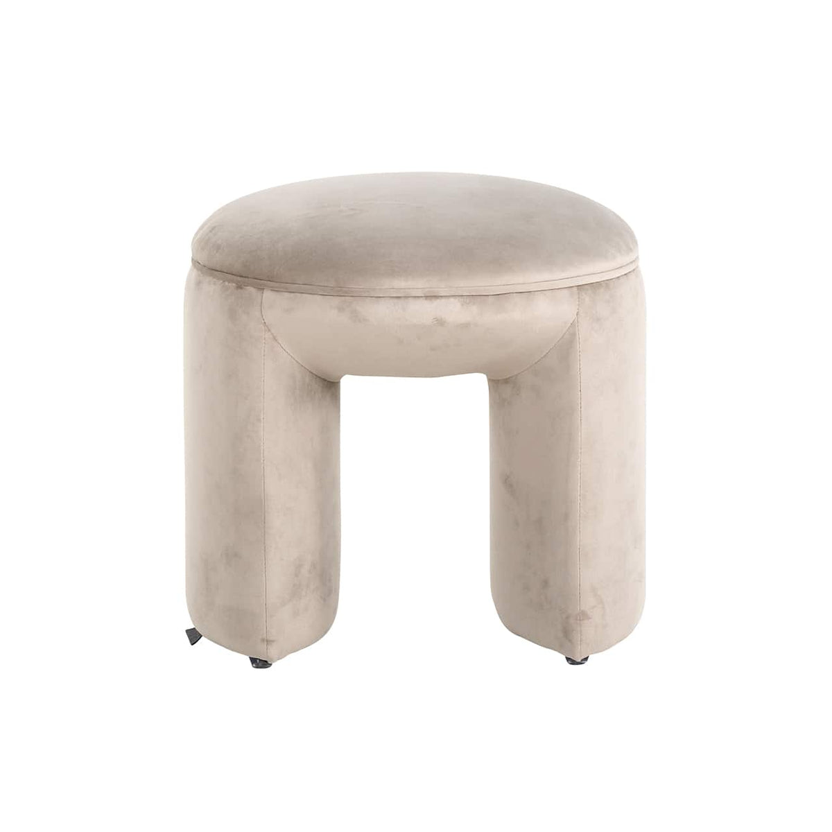 Pouf Fargo catifea kaki (Quartz Khaki 903)