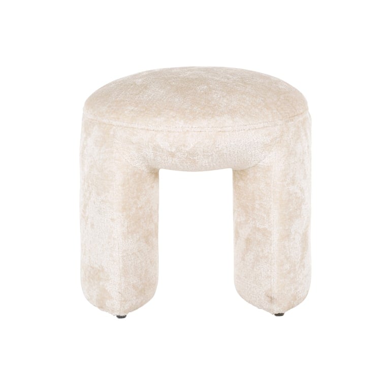 Pouf Fargo chenille alb (Bergen 900 chenille alb)