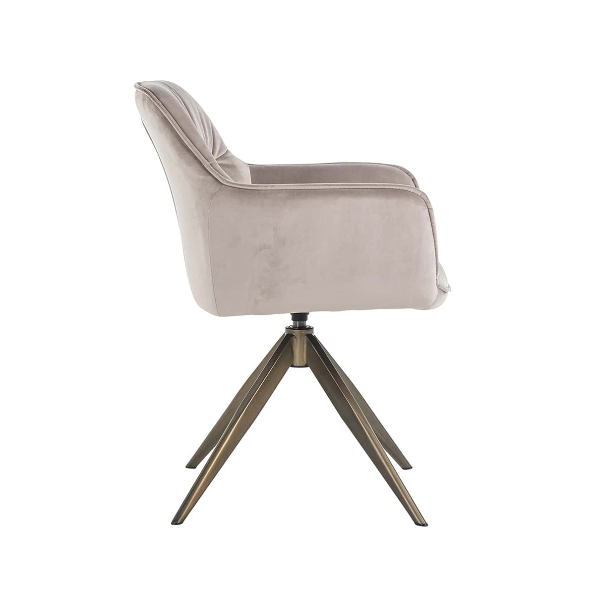 Scaun pivotant Aline, catifea kaki ignifugă (FR-Quartz 903 Khaki)