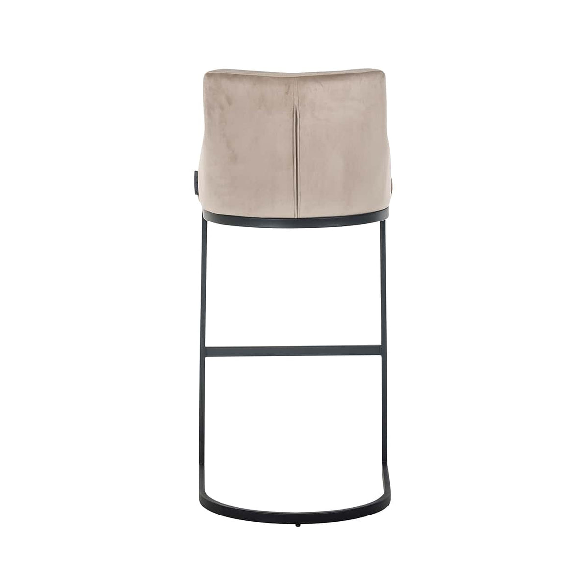 Scaun de bar Bolton catifea kaki / negru ignifug (FR-Quartz 903 Khaki)