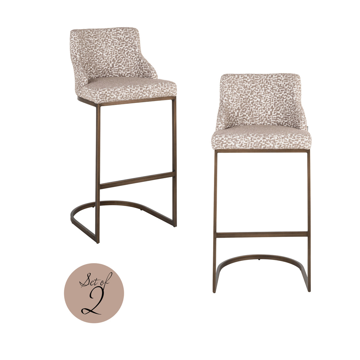 Set de 2 scaune de bar Bolton