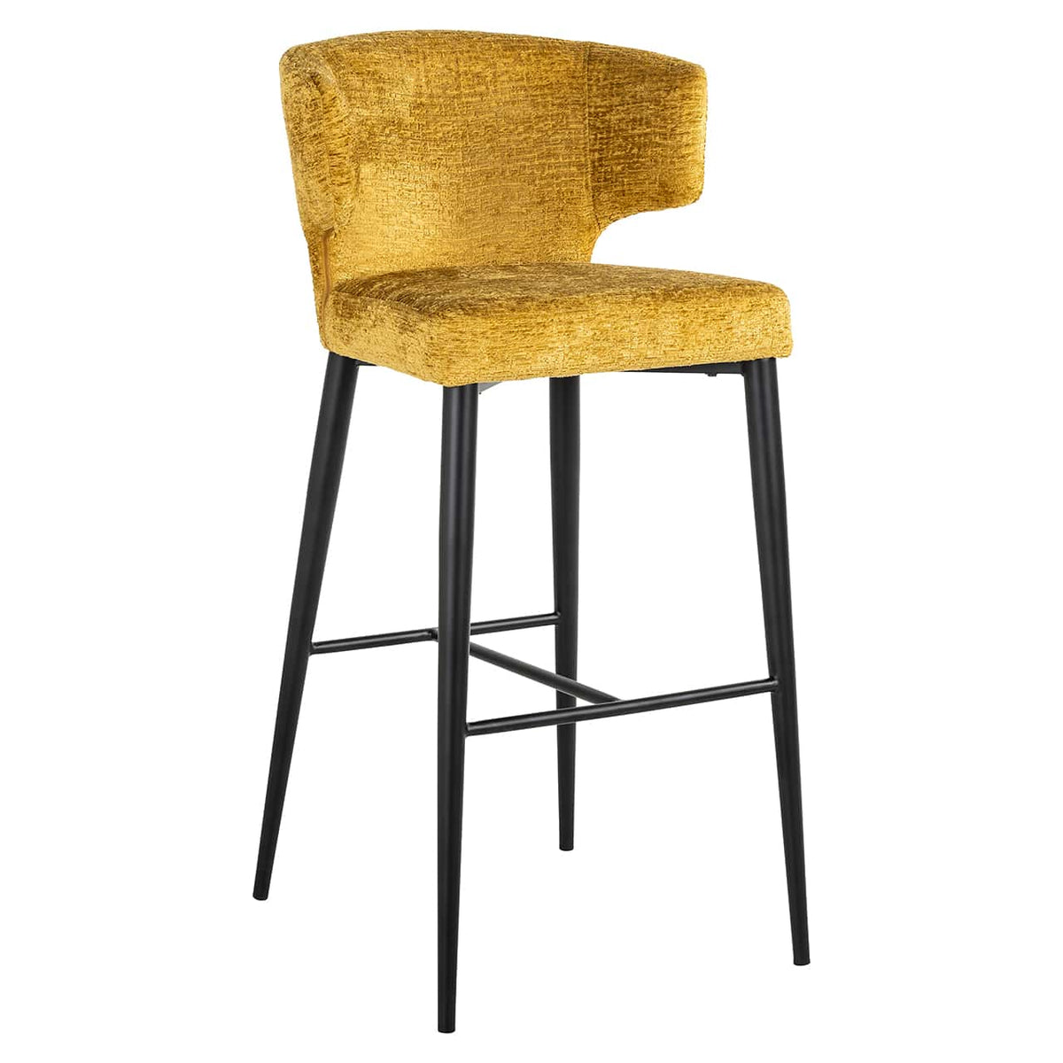 Scaun de bar Taylor mustard l H: 103 cm