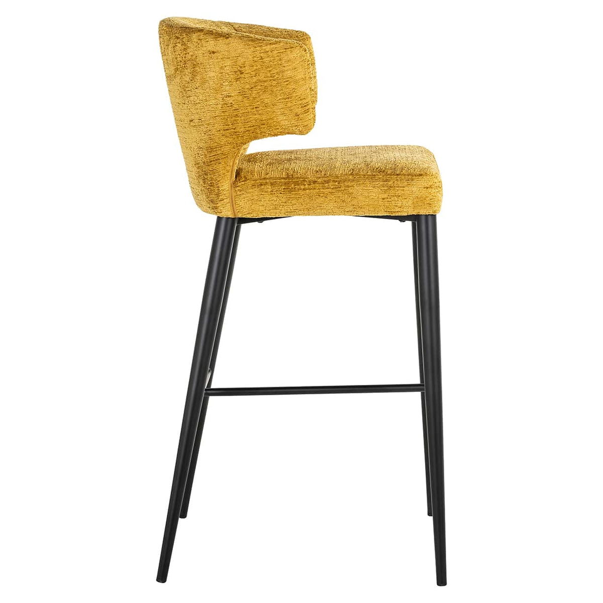 Scaun de bar Taylor mustard l H: 103 cm