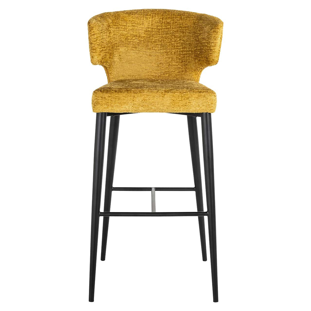 Scaun de bar Taylor mustard l H: 103 cm