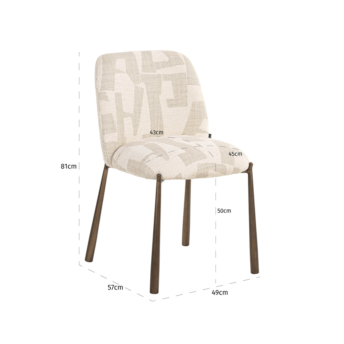 Set de 2 scaune de dining Lana