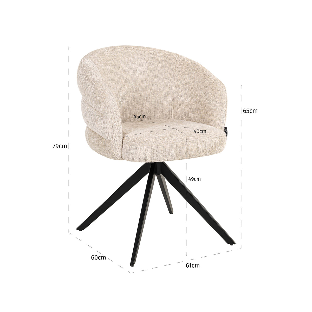 Scaun de dining Serenity bej