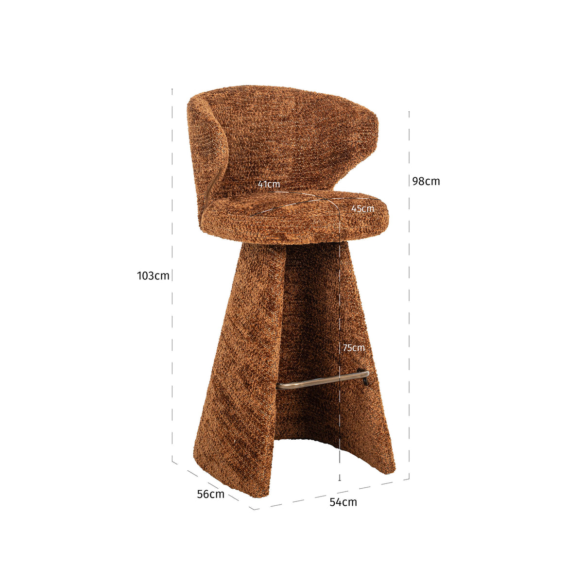 Scaun de bar Gatsbi lovely cinnamon