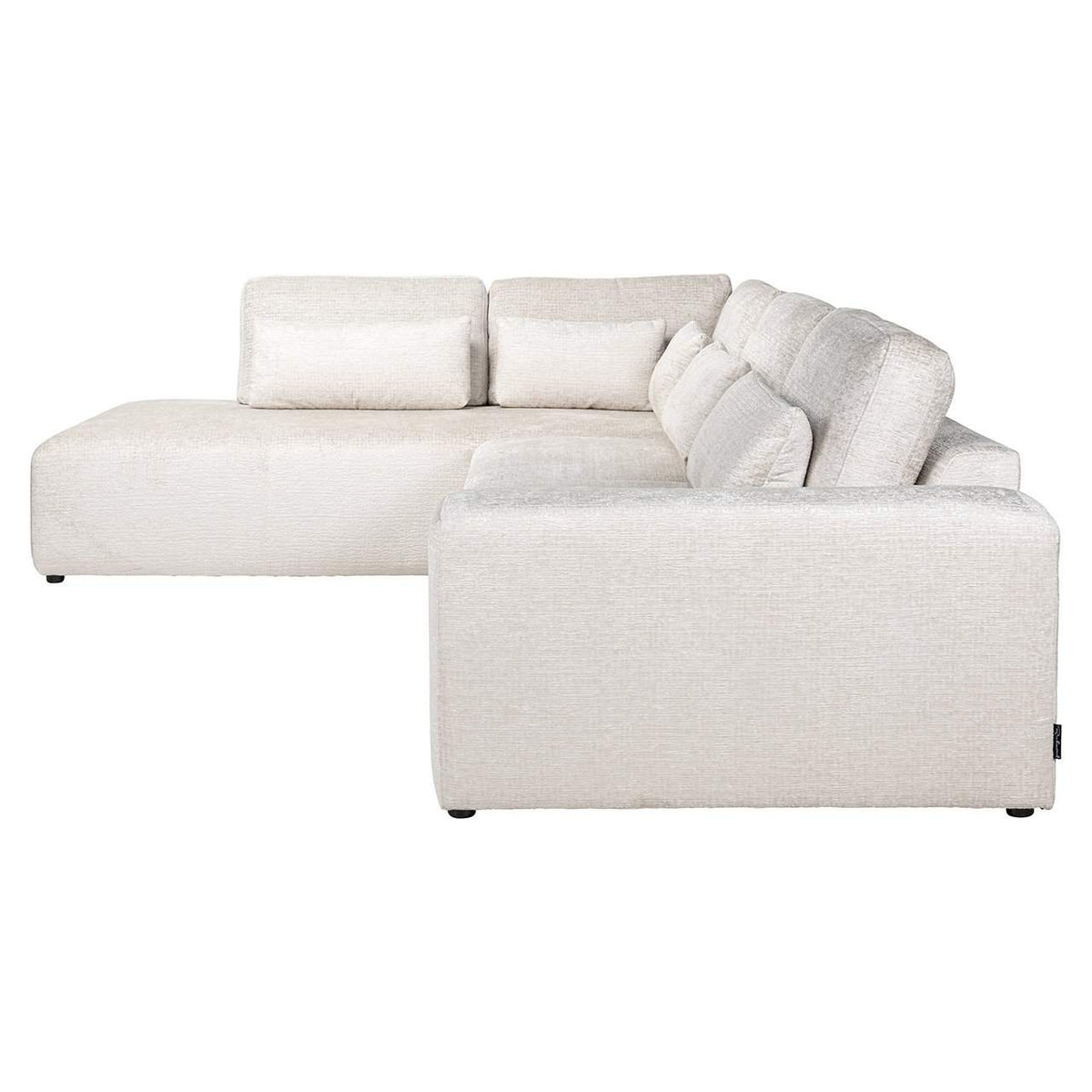 Canapea Lund 3 locuri + pouf stanga crema fuziune (Fusion crema 02)