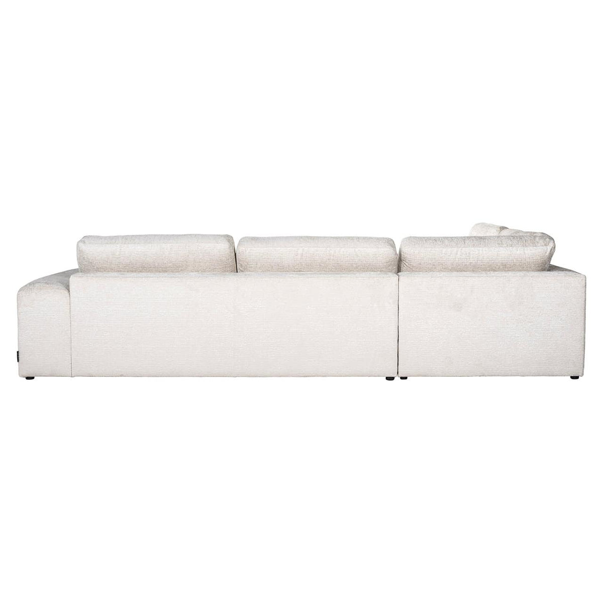 Canapea Lund 3 locuri + pouf stanga crema fuziune (Fusion crema 02)