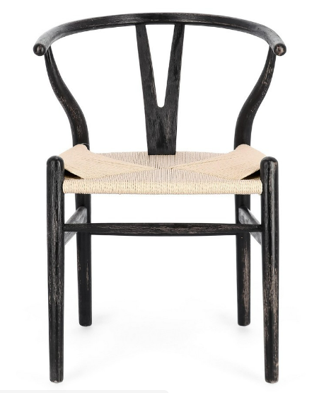 Set 2 scaune Artemia Black-nude/ natural