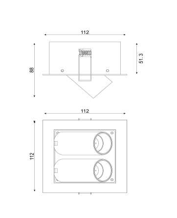 Aplică perete Downlight magnum black