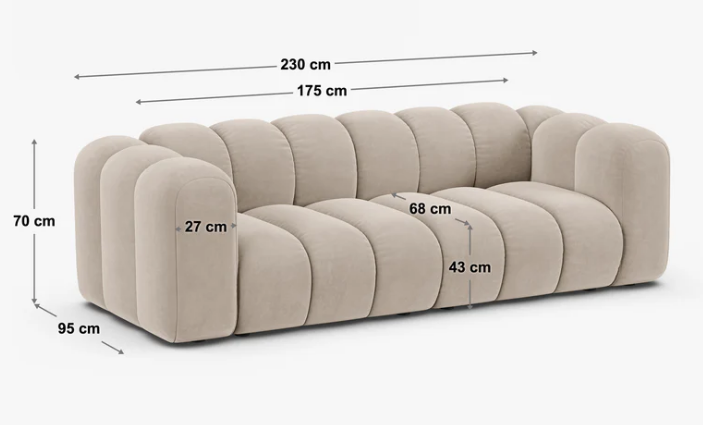 Canapea Lupine  3 locuri | Boucle