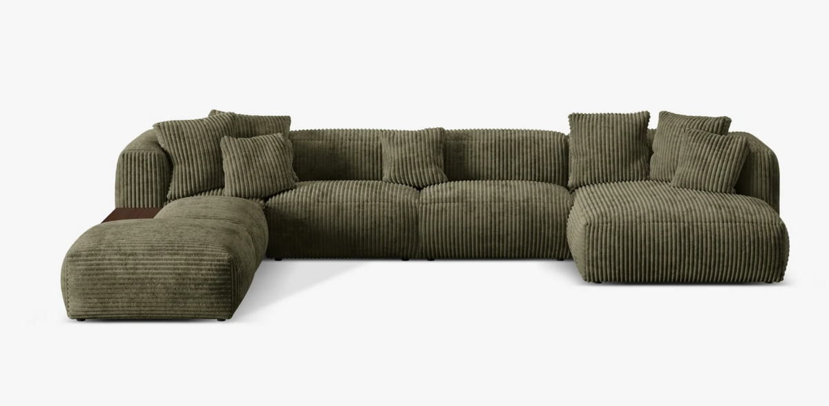 Canapea panoramica Martina | Catifea reiata