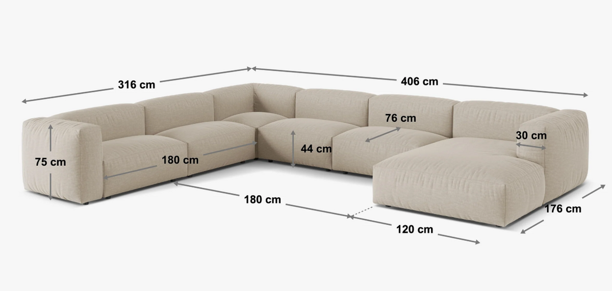 Canapea Martina 6 locuri | Boucle