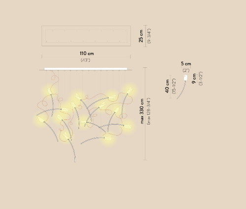 Candelabru Tulip 14 Linear
