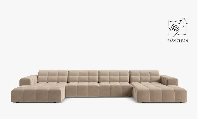 Canapea panoramica Jennifer 6 locuri | Catifea Venus