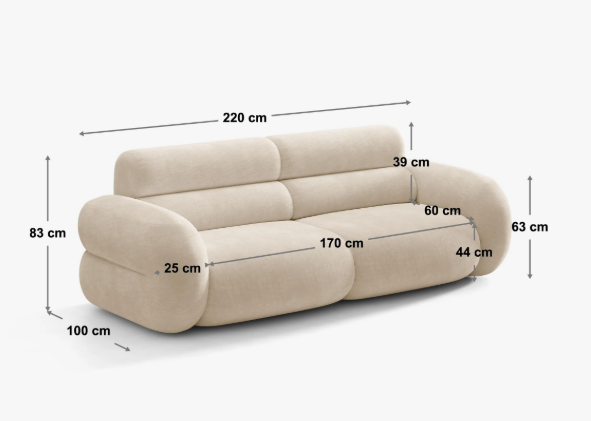 Canapea Neo 3 locuri | Chenille