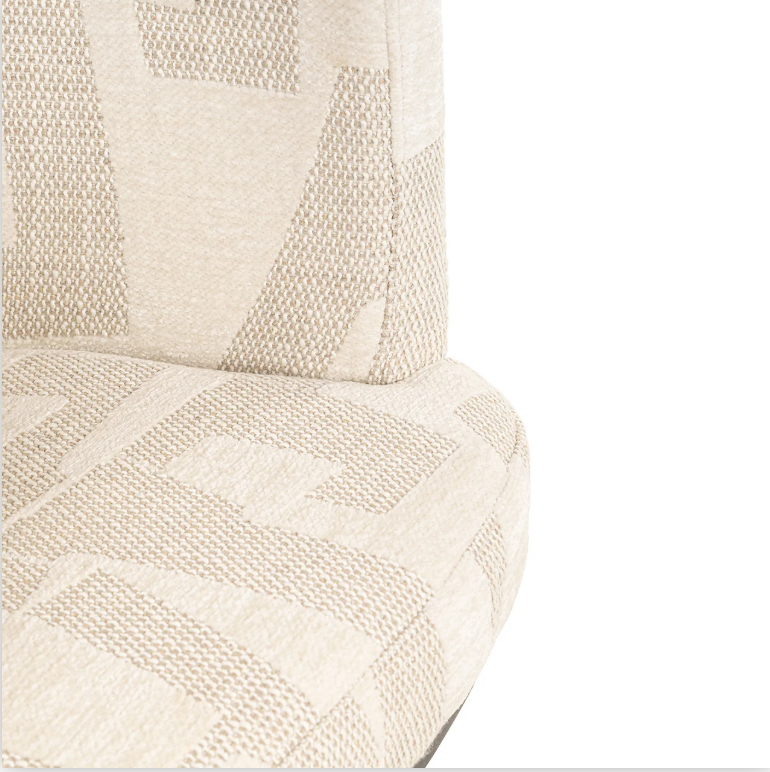 Scaun de bar rotativ Cheyenne beige graffic