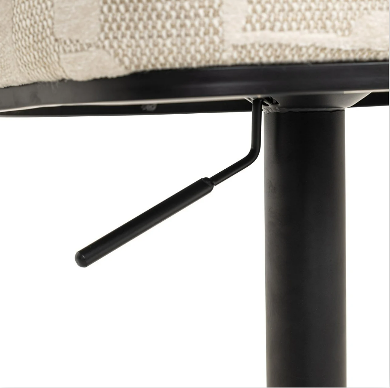 Scaun de bar rotativ Cheyenne beige graffic