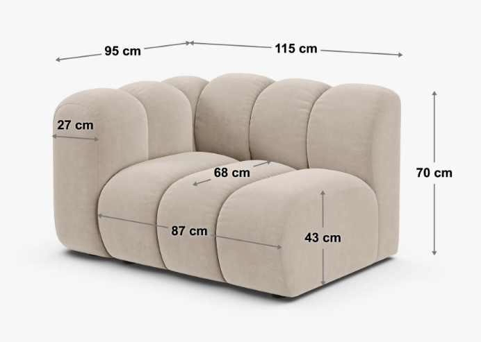 Modul canapea Lupine | Catifea