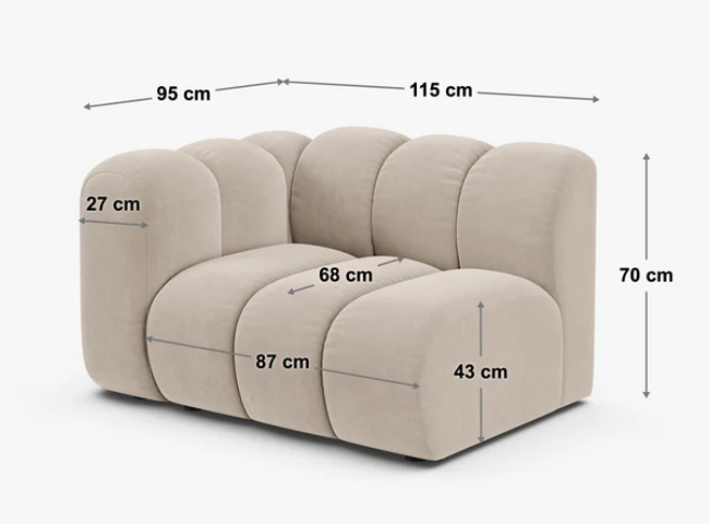 Modul canapea Lupine | Chenille