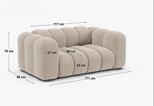 Canapea Lupine 2 locuri | Catifea