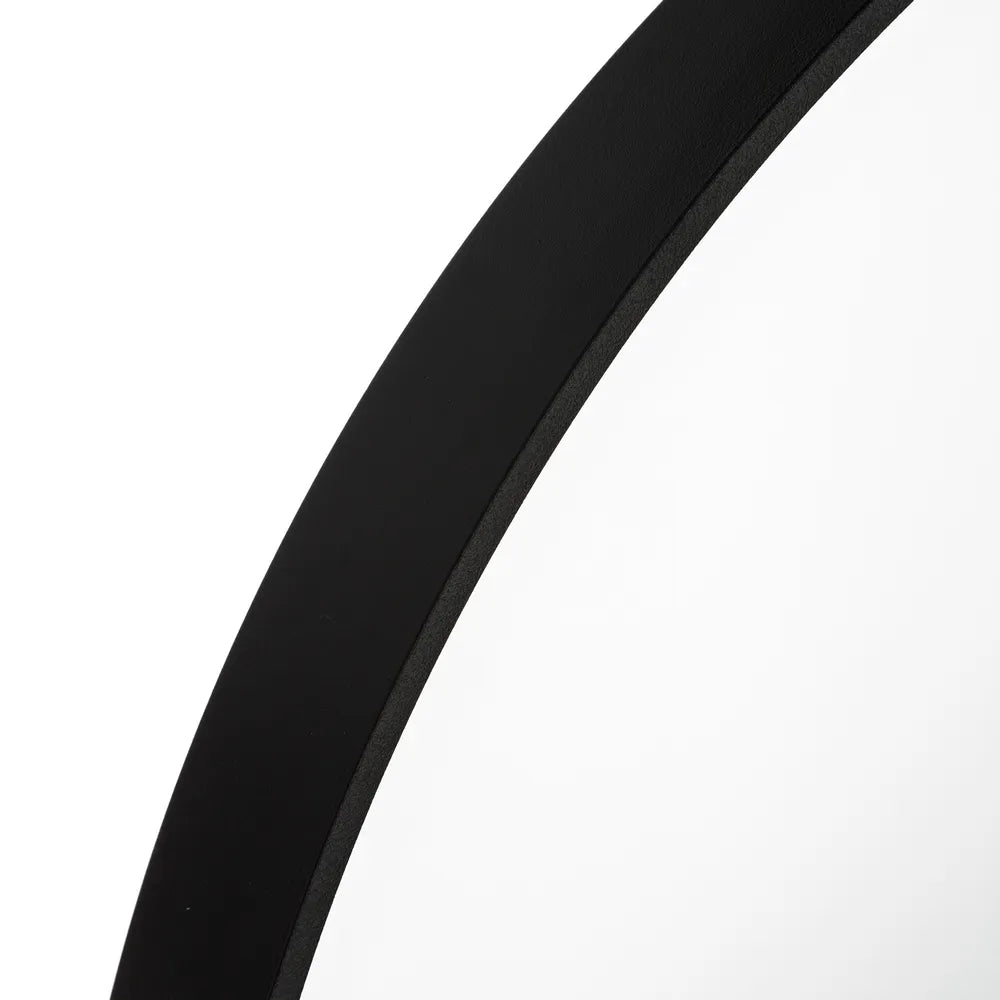 Oglinda rama neagra aluminiu ø40cm Distia