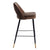 Set 2 scaune de bar H105cm catifea maro Bosa