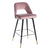 Set 2 scaune de bar H105cm catifea roz Bosa