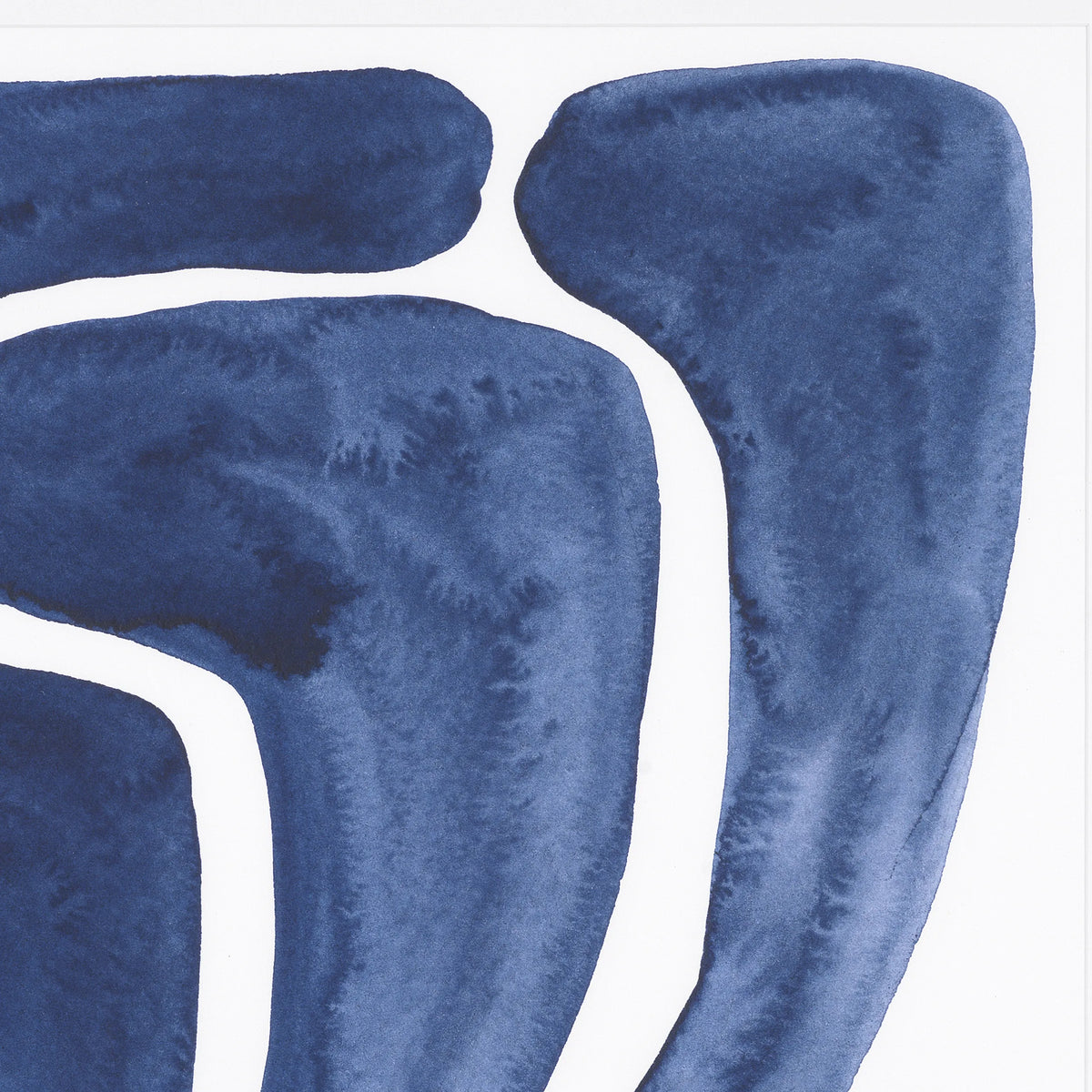 Set 2 Tablouri-Print Blue Stylized Leaf